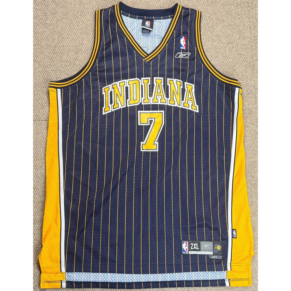 Reebok NBA Vtg‎ Indiana Pacers #7 Jermaine O'Neal Basketball Jersey Size 2XL